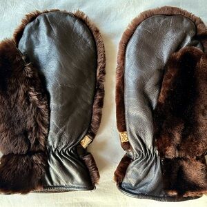 Recycled fur ultra warm Gloves for men